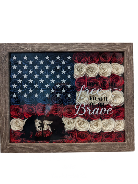 Rolled Rose American Flag