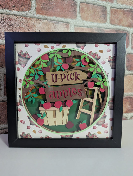 U-Pick Apples Shadowbox