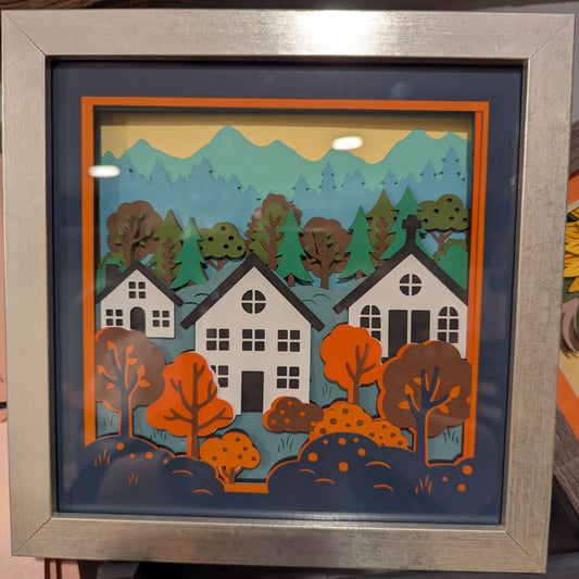 Fall Village with Lights