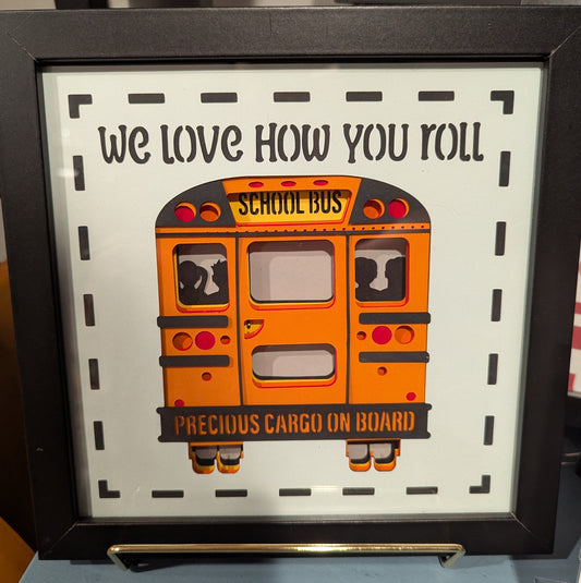 School bus shadowbox