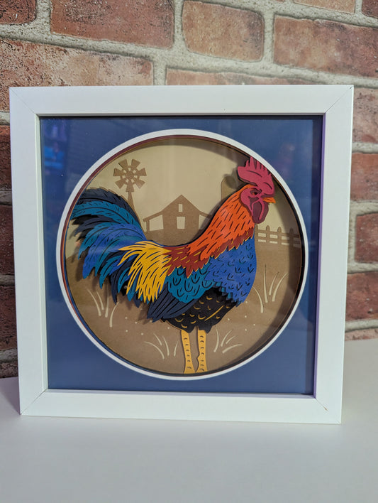 Rooster shadowbox
